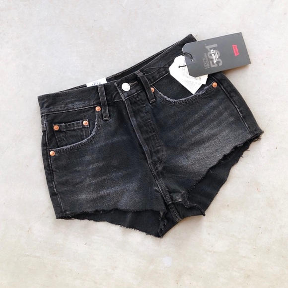 Levi's Pants - LEVI’S 501 Black Denim Cut-Off Jean Shorts Cutoffs